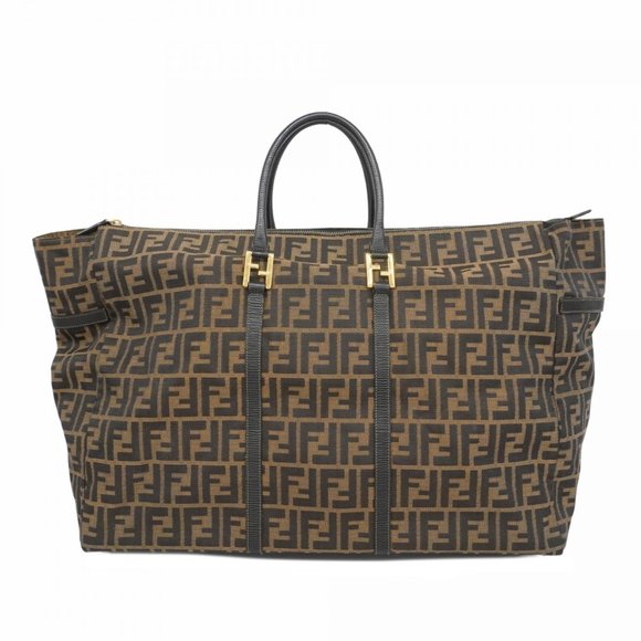 FENDI Brown Zucca Boston Bag - Picture 1 of 16